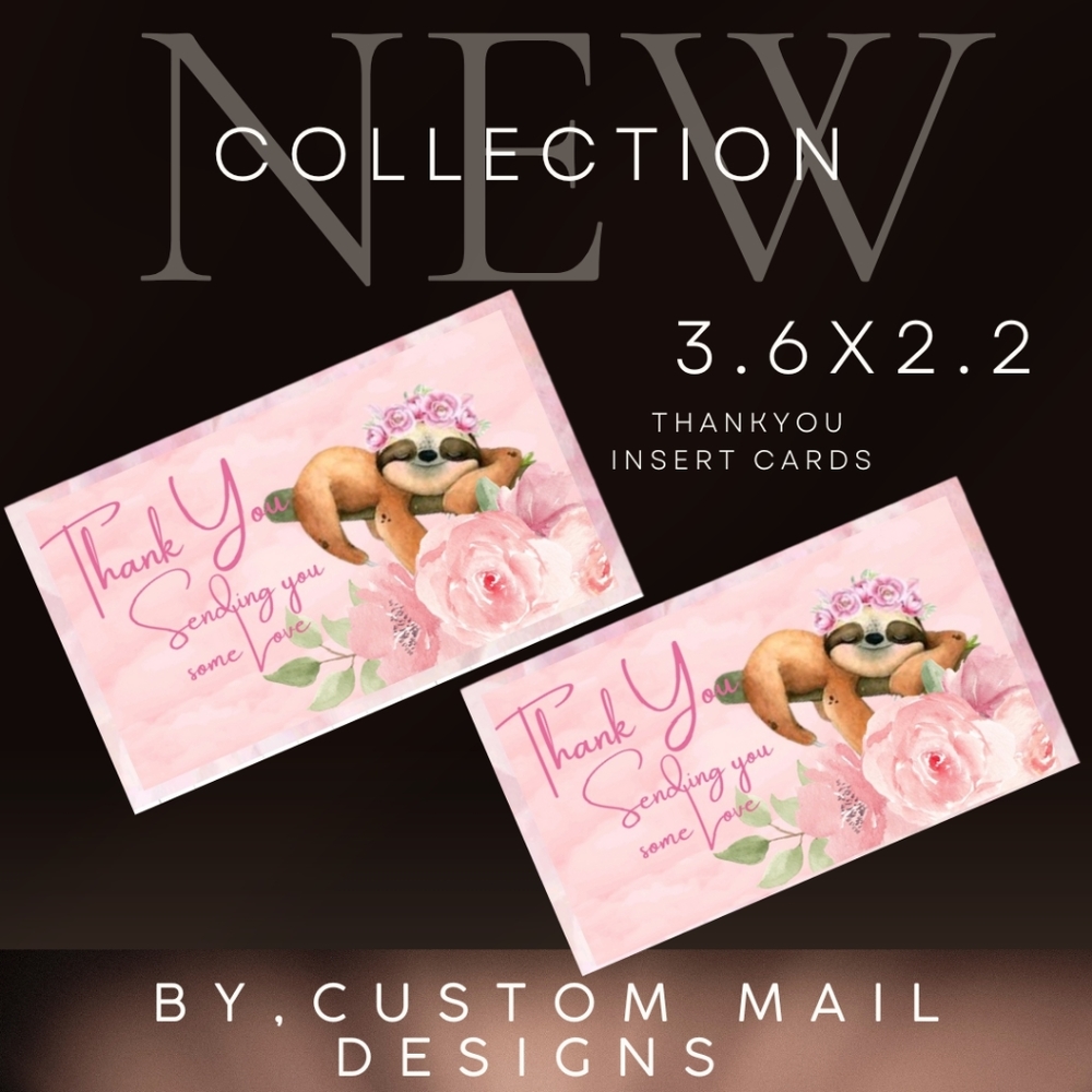 Thank you cards New Collection( Pair up with any poly mailer)